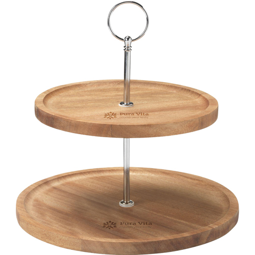Wooosh Two-tier Cake / Sandwich Stand FSC Certified Solid Acacia Wood