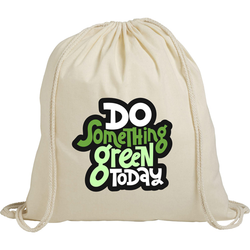Printes 100% Cotton School Drawstring Bag (100 Gsm/2.95oz)