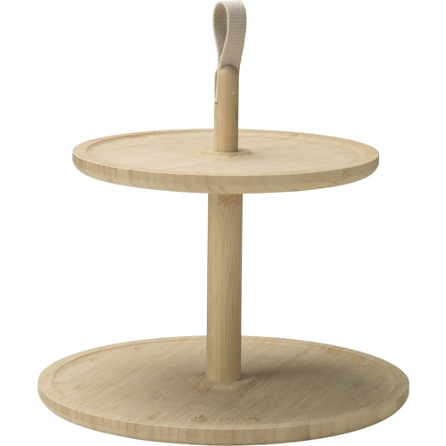 Rackpack Two-tier Snack / Cake Stand FSC 100% Certified Bamboo