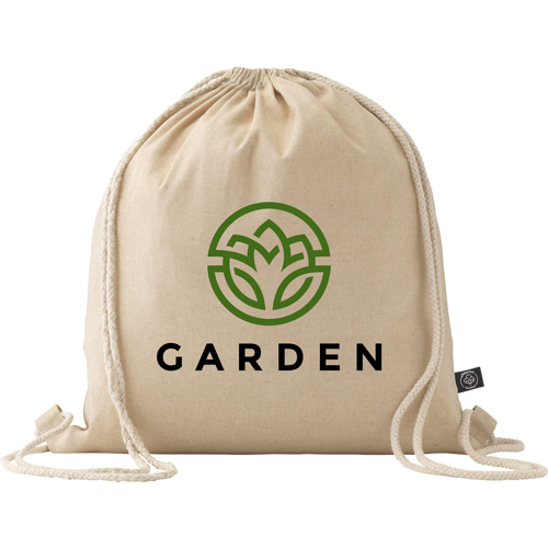 Recycled 100% Cotton Drawstring Bag (180 Gsm/5.3oz) GRS Certified