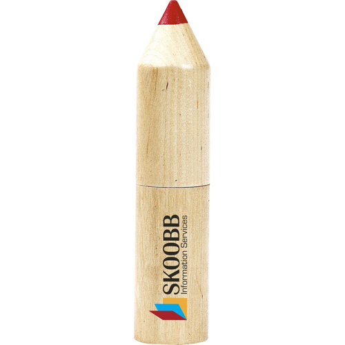 Branded Wooden Natural Coloured Pencil Set (6pc)
