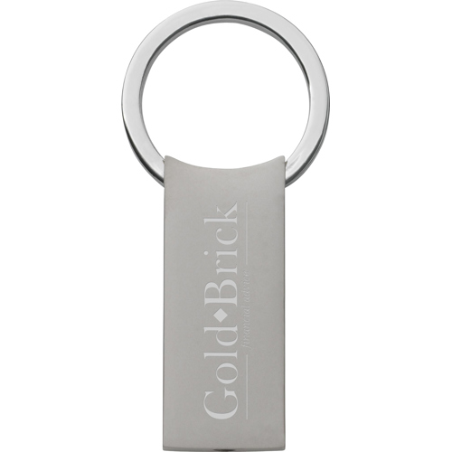 Custom Logo Rectangular Metal Key Ring