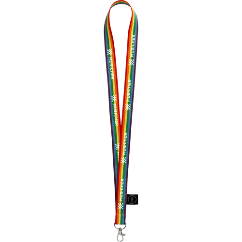 Promotional Rainbow RPET Lanyard GRS Ceretified 