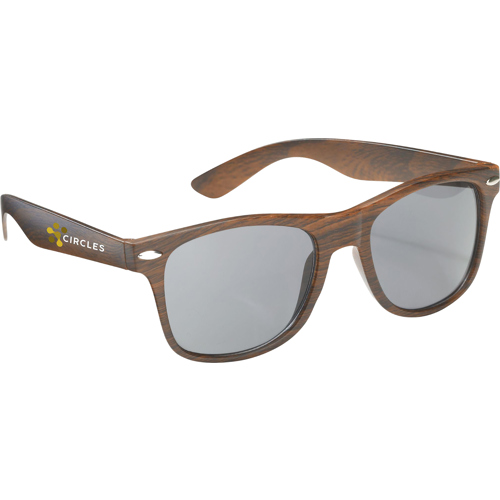 Custom Logo Wood Effect Sunglasses UV 400 Custom Printed