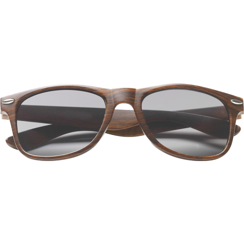 Custom Logo Wood Effect Sunglasses UV 400 Custom Printed