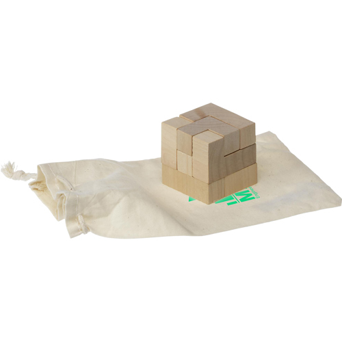 Wooden Promotional Cube Puzzle 4 x 4 x 4 cms
