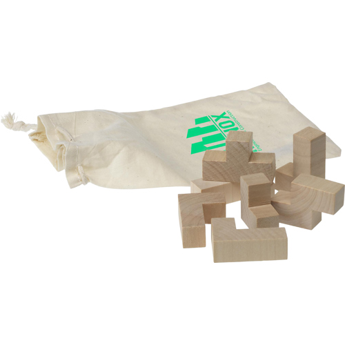 Wooden Promotional Cube Puzzle 4 x 4 x 4 cms