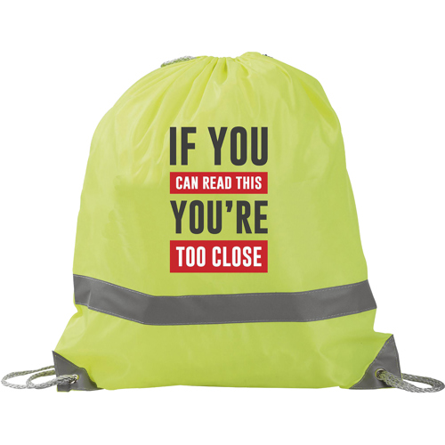 Promotional Drawstring Bag With Reflective Strip