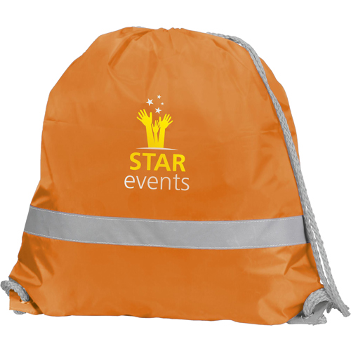 Promotional Drawstring Bag With Reflective Strip