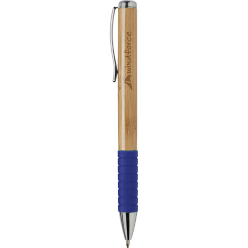 Promotional Bamboo Ballpen With Rubber Non-slip Grip