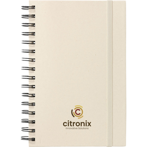 Promotional Sugarcane Spiral Notebook (approx. A5) 