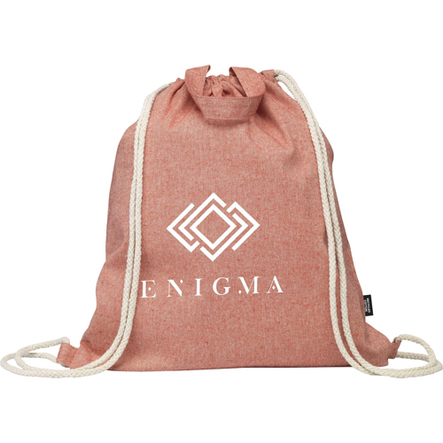 Promotional Recycled Cotton Drawstring Bag (180gsm/5.3oz) - GRS Certified