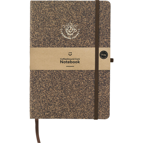 Promotional Coffee And Cork Notebook (approx A5) - FSC Certified Paper