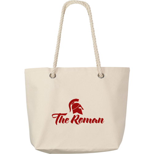 Promotional Canvas Beach Bag – 340gsm with Zip & Cord Handles