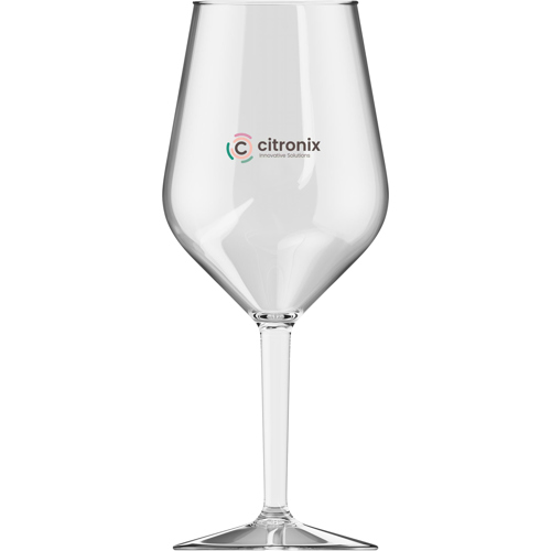 Printed HappyGlass Tritan Plastic Wine Glass  (470ml)