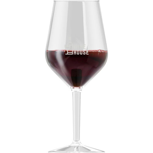 Printed HappyGlass Tritan Plastic Wine Glass  (470ml)