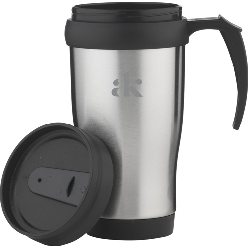 Branded Stainless Travel Mug (400ml) Screw Top Lid