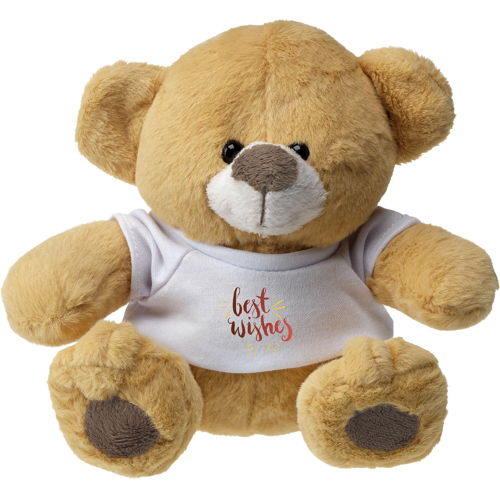 Soft PlusTeddy Bear Printed White T Shirt