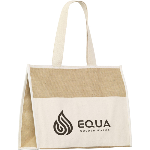 Jute & Cotton Printed Combi Cooler Bag