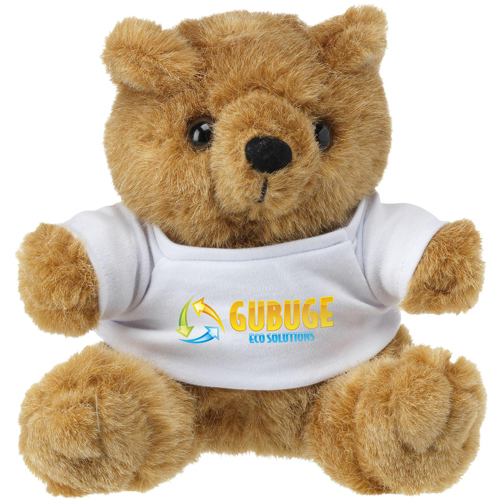 Browny Teddy Bear Soft Toy White Printed T Shirt