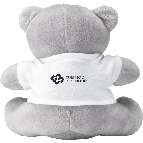 Light Grey Soft Plush Teddy Bear Printed T Shirt