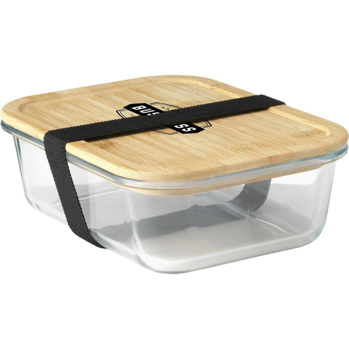 Borosilicate Glass Lunchbox Bamboo Lid -Custom Logo