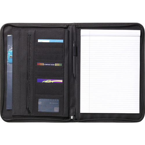 A4 Document Folder Polyester / Faux Leather Printed Logo
