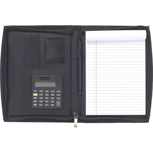  A5 Document Folder Polyester & Faux Leather & Calculator