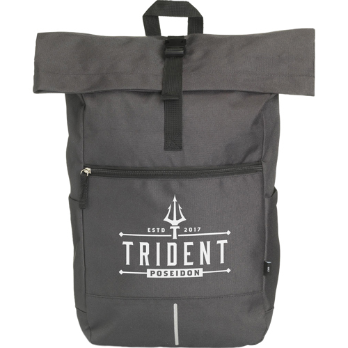 Roll-Top Recycled RPET Backpack Custom Logo