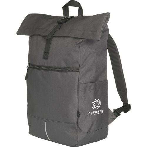 Roll-Top Recycled RPET Backpack Custom Logo