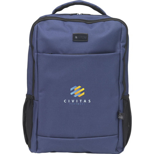 GRS Certified RPET Backpack Laptop Bag 15.6