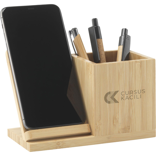 FSC 100% Certified Bamboo Charger And Pen Holder