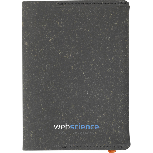 Made Recycled Italian Leather Passport Holder Custom Logo