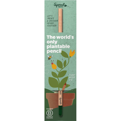 Sproutworld Pencil With Card Custom Logo