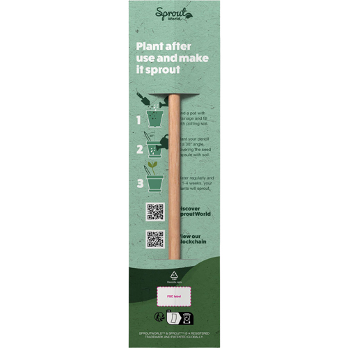 Sproutworld Pencil With Card Custom Logo