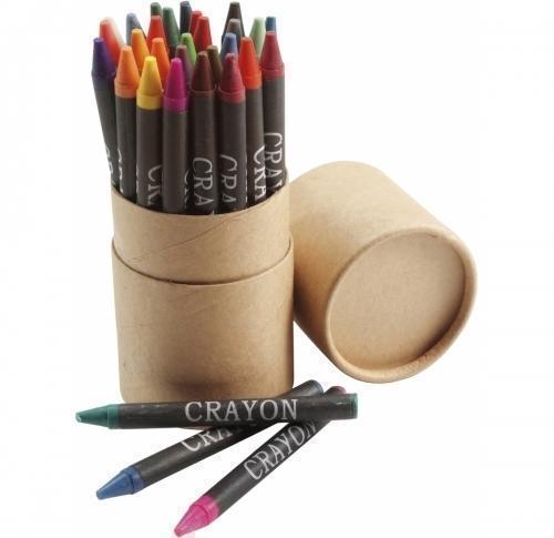 Wax Crayon Set in Cardboard Tube - 30pc 