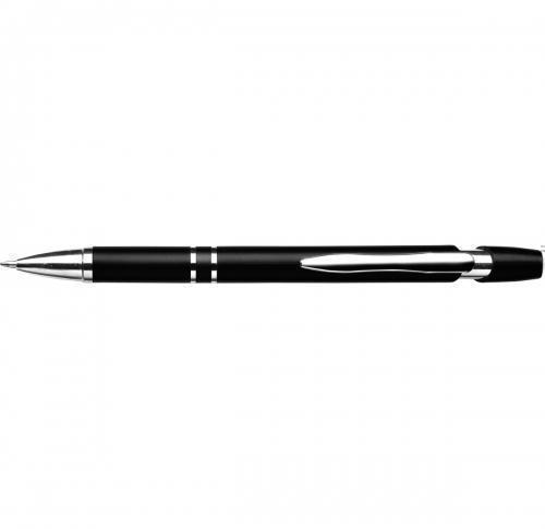 Plastic retractable ballpen with blue ink