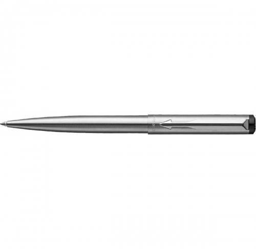 Parker Vector stainless steel ballpen with blue ink and supplied in a gift box