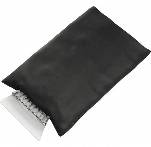 Ice scraper in fleece glove
