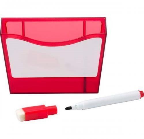 Plastic pen holder with a white board