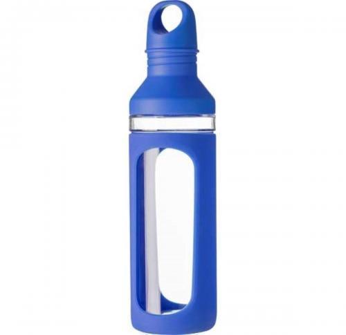 Branded Glass Drinking Bottles (590 Ml) With Silicon Grip Design. 