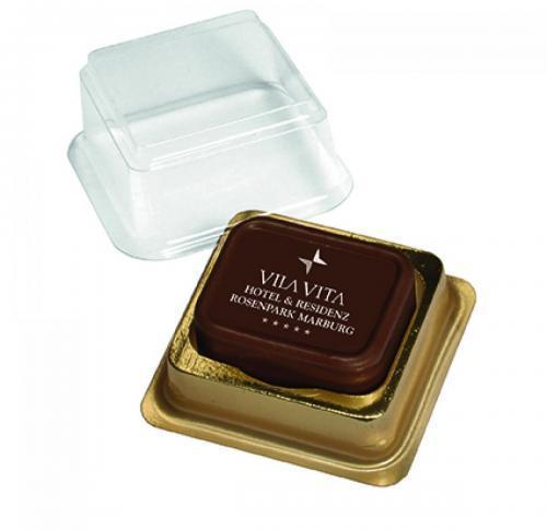 1 Personalised Belgian Chocolate Transparent Flow Pack