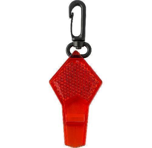 Reflecting Plastic Whistle On A Belt Clip