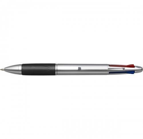 Plastic ballpen with 4 coloured inks