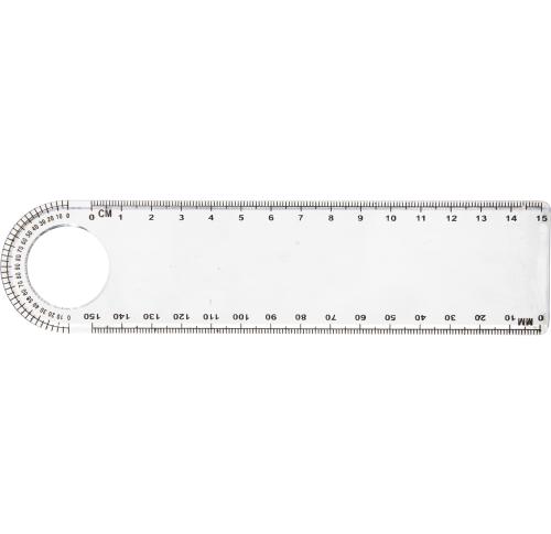 Branded Rulers Transparent With Magnifier And Protractor