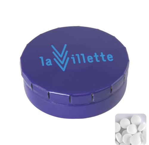 Branded Click tin with dextrose mints