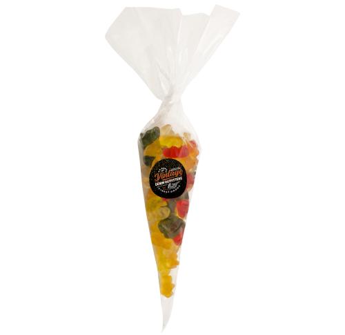 Sweet cones with gummy bears (220g)