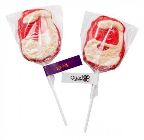 Santa Lollipops With Printed Tag