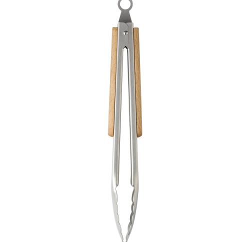 Steel kitchen tongs branded logo