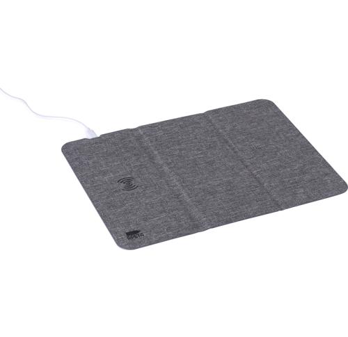 Branded RPET wireless charger mouse mat/phone stand